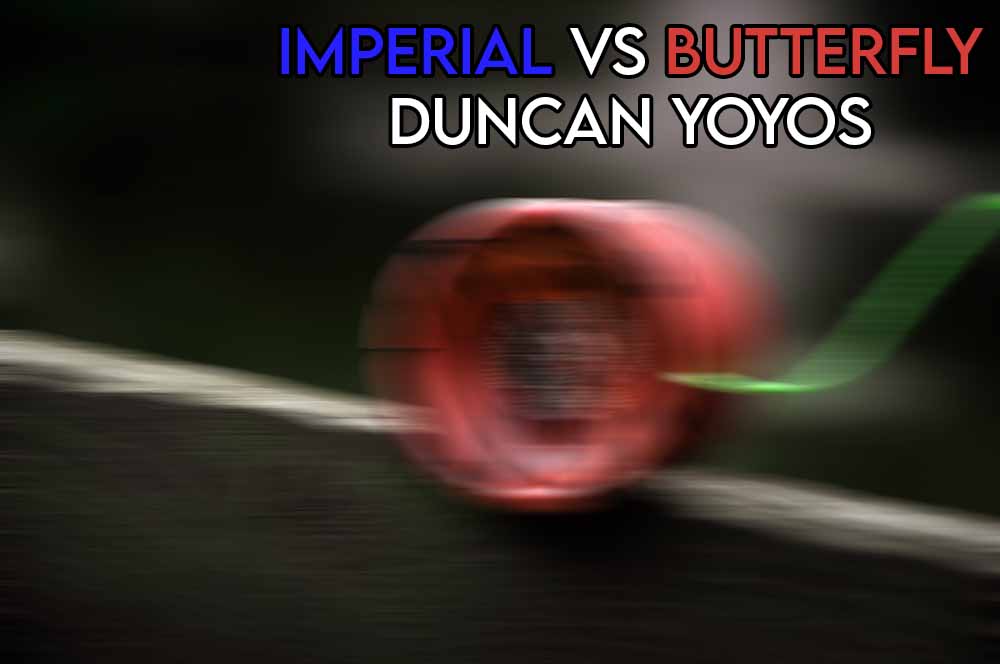 This image features the relevant article title about the duncan imperial vs butterfly yoyo and includes an evocative image of a yoyo